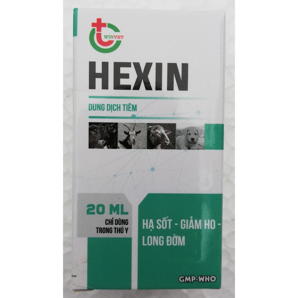 1 lọ HEXIN 20ml Long đờm, thông phế quản, giảm ho, kháng viêm dùng tốt cho gia súc, gia cầm, chó mèo, gà chọi, chim