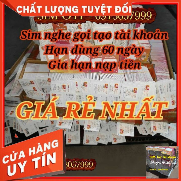 Sim Vietnammobile nhận code tạo tài khoản fb, zal0, shopei--... sim vietnamobile giá rẻ