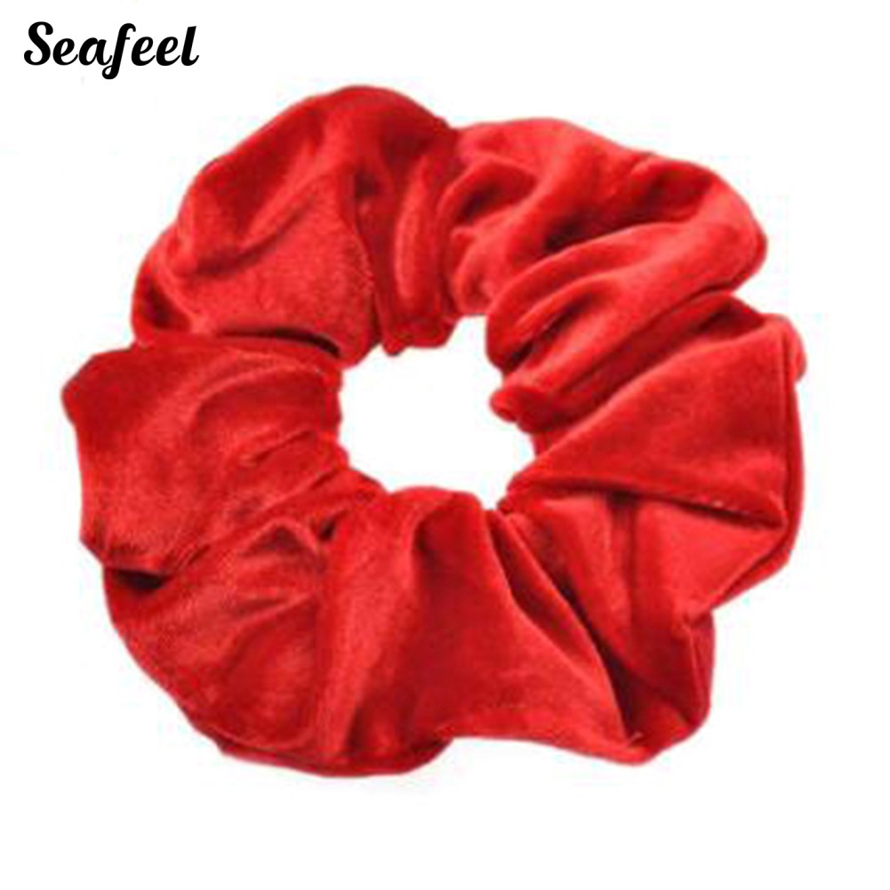 Dây Buộc Tóc Co Giãn Màu Trơn Cho Nữ