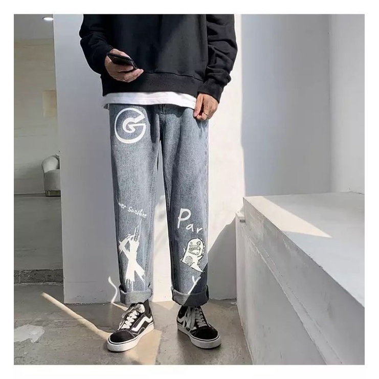 QUẦN BAGGY ỐNG RỘNG NAM-TAN-DÁNG SUÔNG PHONG CÁCH-QJI2-THỜI TRANG UNISEX-có size Nam Nữ in dể phối đồ màu xám ảnh thật