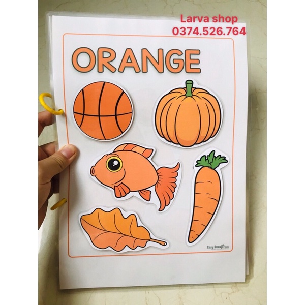Học liệu bóc dán màu sắc - Học liệu montessori cho bé