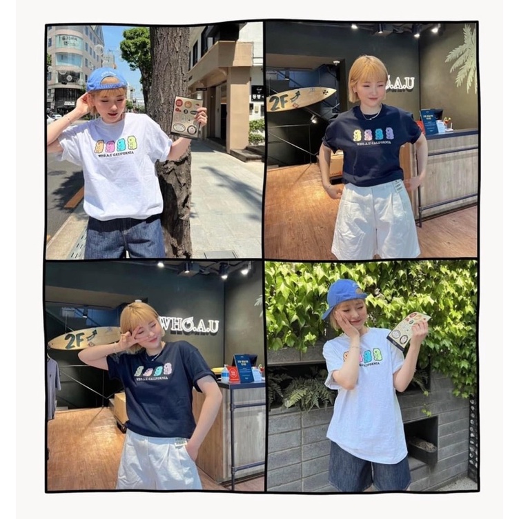 Áo thun WHO.A.U California hình 4 gấu  sale 85%