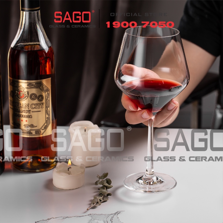 Ly thủy Tinh Pha Lê IDELITA Diamond Red wine Crystal Glasses 680ml , 540ml , 400ml ,  350ml | Tùy Chọn Dung Tích
