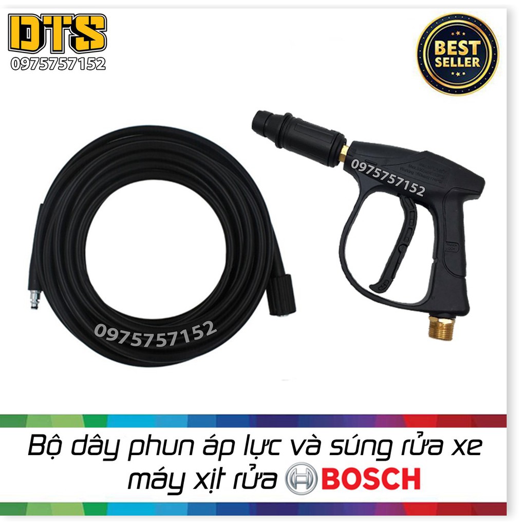 Bộ dây phun áp lực và súng xịt rửa cho máy phun xịt rửa Bosch - Phụ kiện máy rửa xe Bosch, Bosch AQT