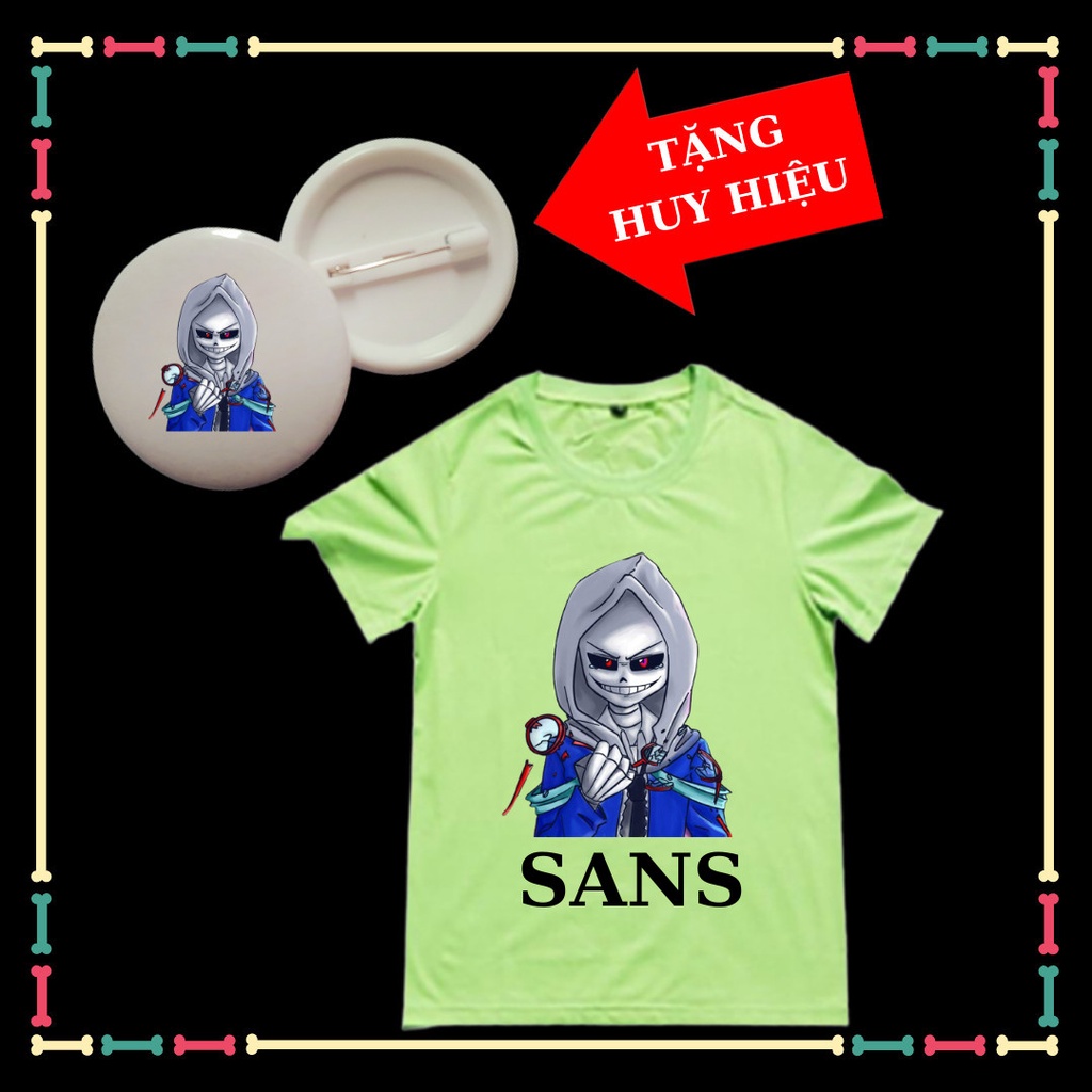 Áo Bé Sans hot Game Undertale bé trai, bé gái, đủ size áo, kèm huy hiệu Sans