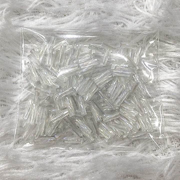 Hạt cườm gãy ống trúc kết áo trang trí t rang phục 6mm