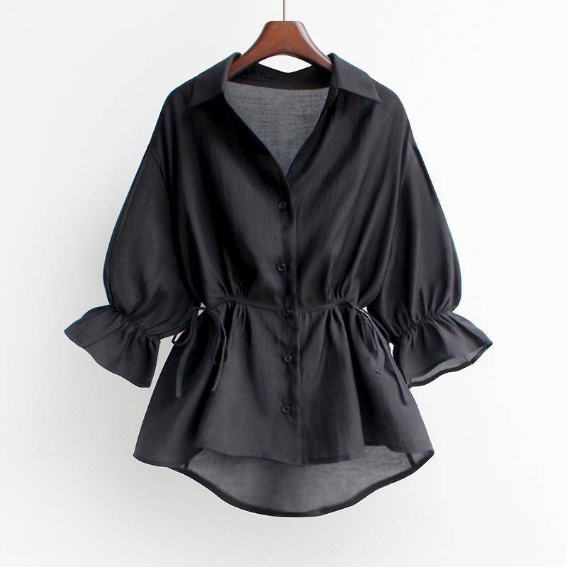 Đầm Chiffon Cổ V Dáng Rộng Chiết Eo Phong Cách Hàn Quốc Thời Trang Xuân Hè Cho Nữ Lunar | BigBuy360 - bigbuy360.vn