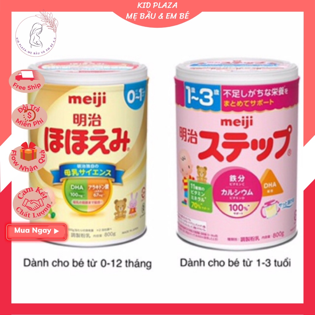 Sữa meiji 0 (800gr) và meiji 1-3 (800gr) nội địa Nhật