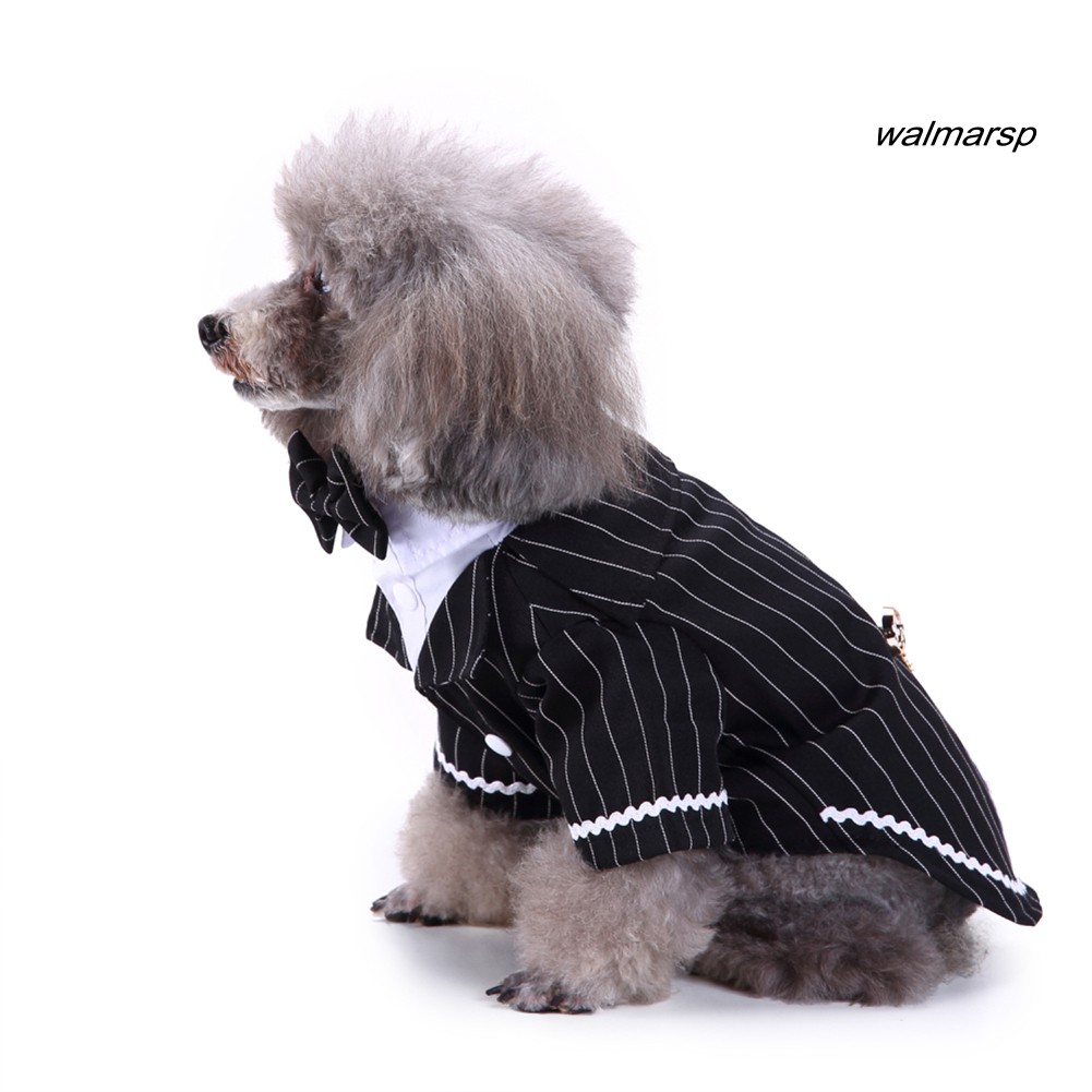 Áo Tuxedo Họa Tiết Sọc Có Gắn Nơ Xinh Xắn Cho Thú Cưng