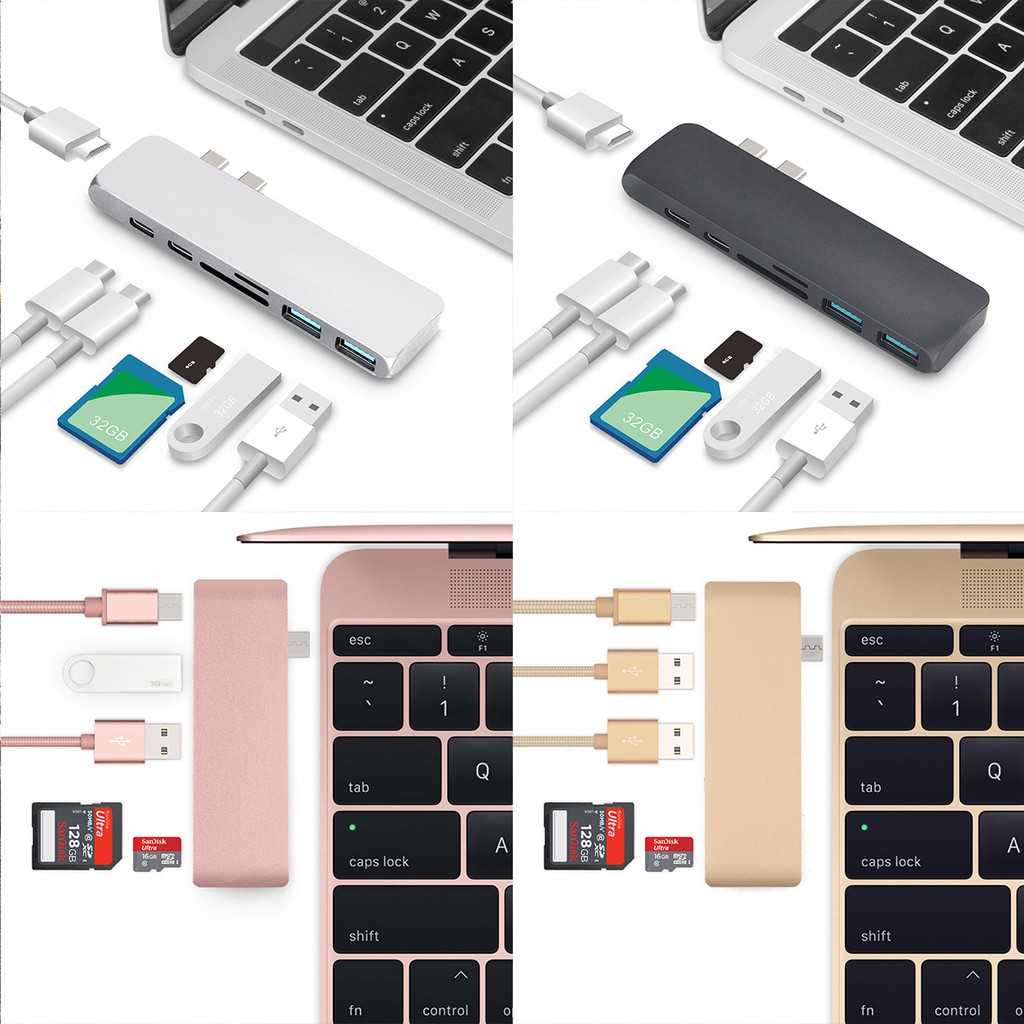 Bộ Chia Cổng Usb C Sang Hdmi Usb 3.1 Type-C + Tf Cho Macbook Pro 13 15 16 / Air 2020 2018 2019 2020 A2338 M1 A2337 A2251 A2289 A2179 A1932