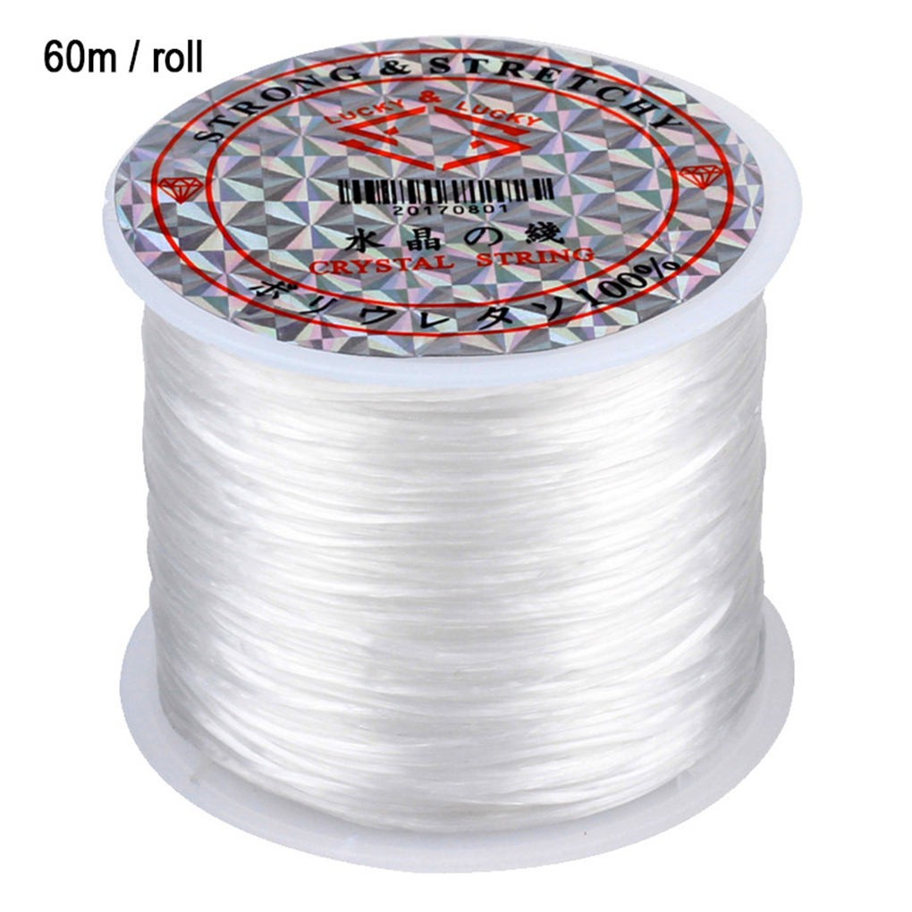 Cuộn dây xỏ hạt co giãn dài 60m chuyên dụng làm trang sức thủ công DIY