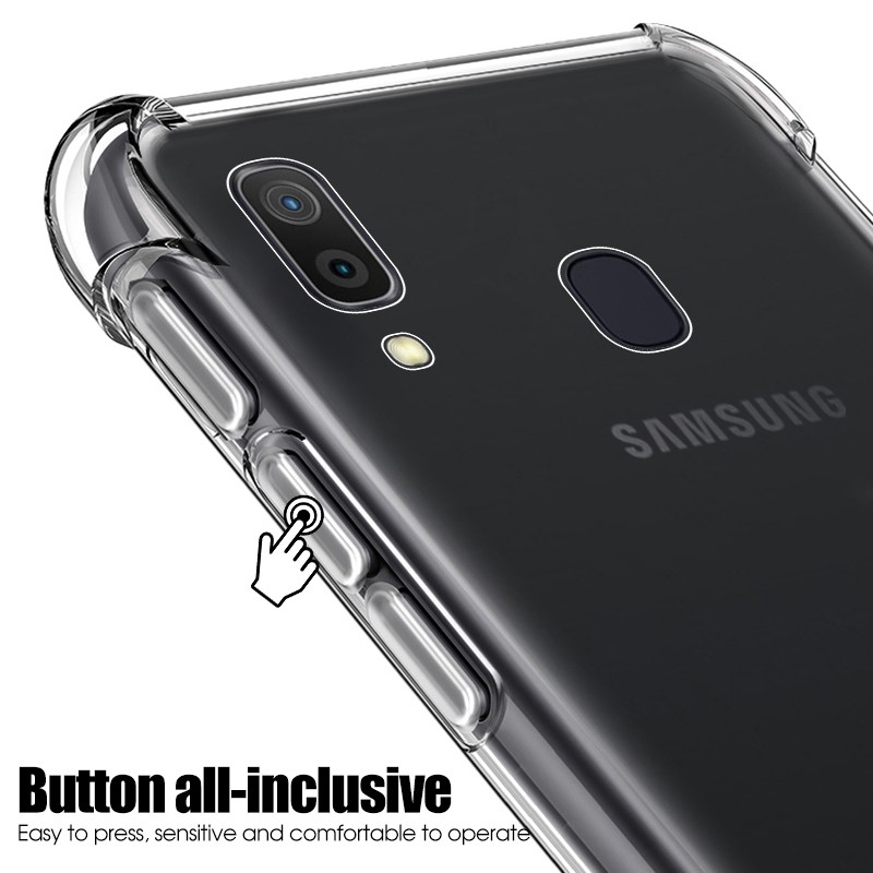 Ốp điện thoại TPU có đệm khí cho Samsung Galaxy A7 A9 2018 A50 A30 A10 M30 M20 M10 S10 S9 S8 Plus S10e Note 8 9 | BigBuy360 - bigbuy360.vn