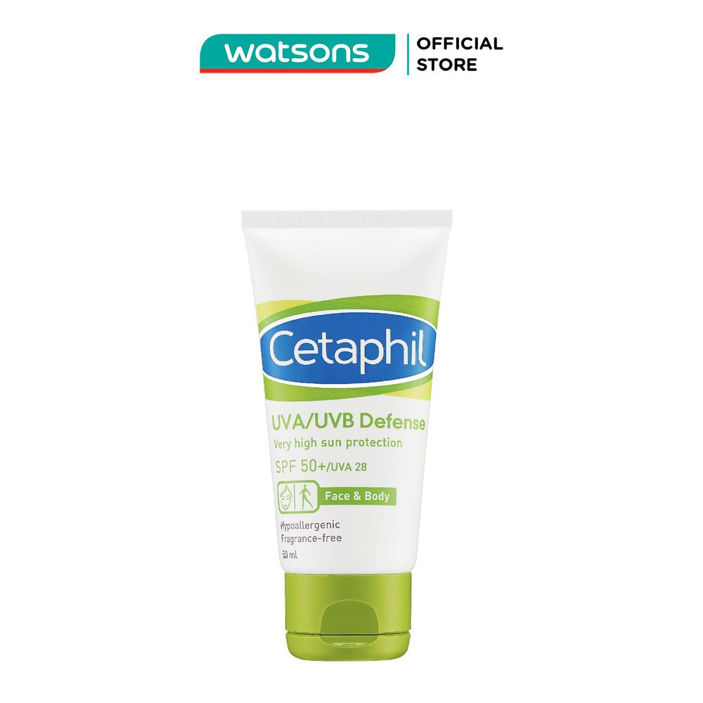 Kem Chống Nắng Cetaphil UVA/UVB Defense Very High Sun Protection SPF50+ UVA28 50ml