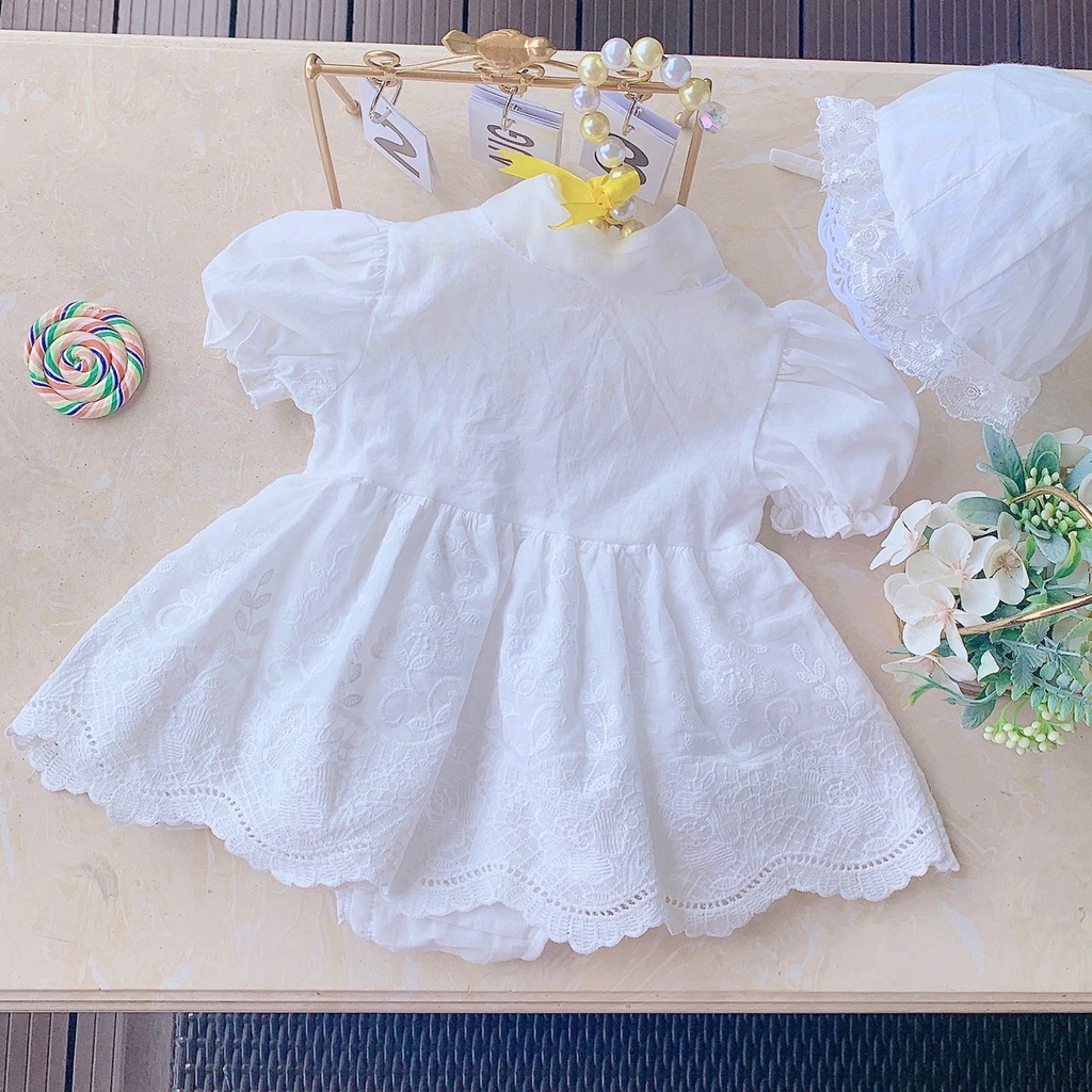 Body váy thiết kế cho bé sơ sinh TẶNG KÈM MŨ cho bé 3-12kg-Su Shop