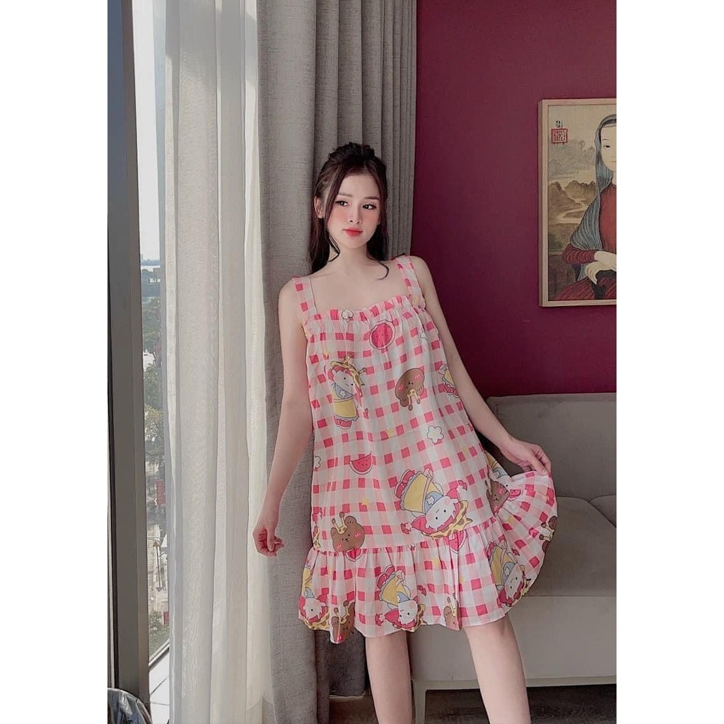 Đầm ngủ satin (ảnh chụp thật tại shop) 1860 | BigBuy360 - bigbuy360.vn