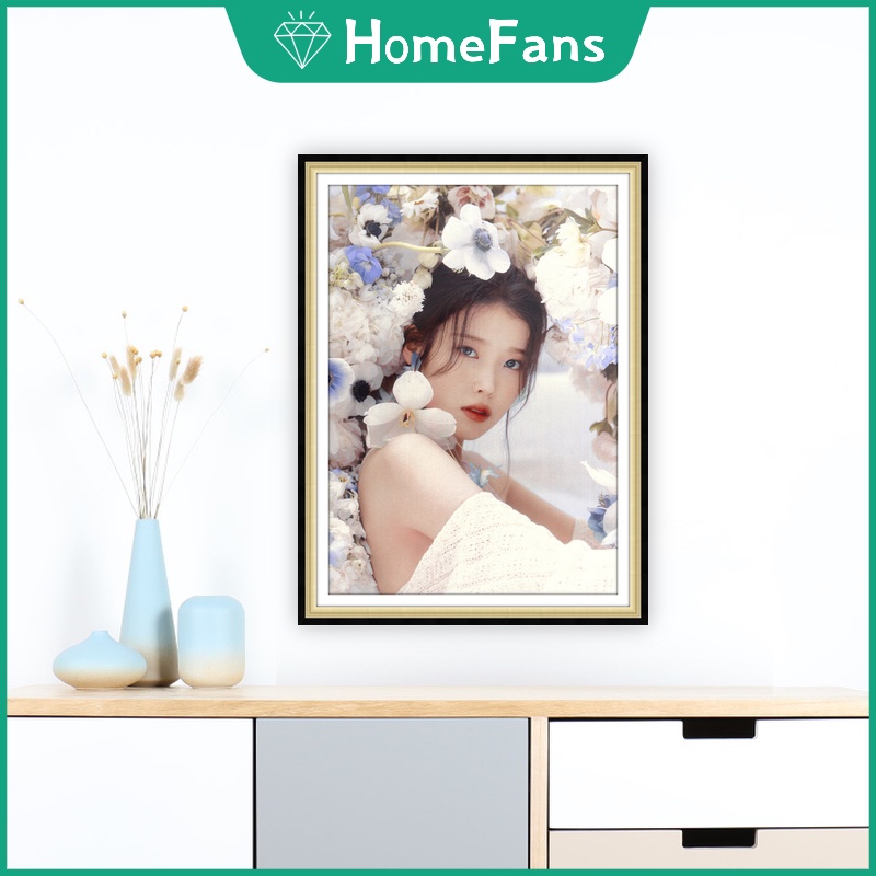 Bộ Tranh Đính Đá 5D Tự Làm Hình Ca Sĩ Lee Ji Eun 30x40cm/40x50cm Trang Trí Nhà Cửa