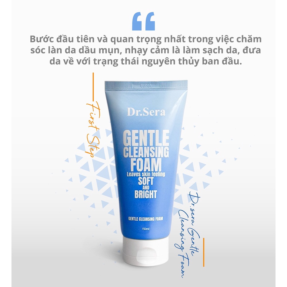 Sữa rửa mặt dịu da sạch sâu dưỡng da DR.SERA GENTLE CLEANSING FOAM 150ml