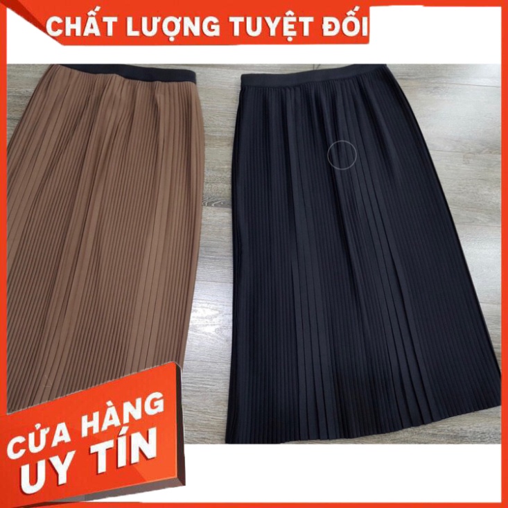 Chân váy xếp ly dài, chân váy công sở dáng xuông(hàng xuất xịn) - Hàng nhập khẩu