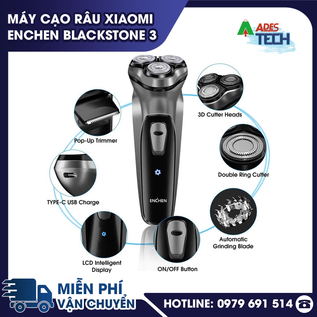 Máy Cạo Râu Xiaomi Enchen Blackstone 3 - BẢO HÀNH 6 THÁNG