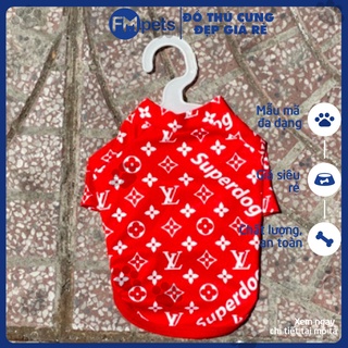 Quần áo cho chó sành điệu, mát mẻ - Áo thun cho chó LV thời trang