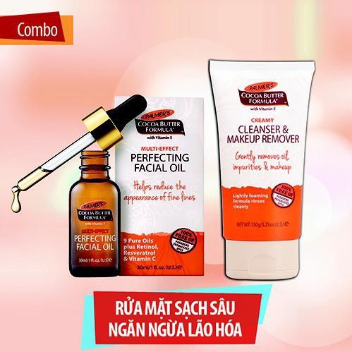 COMBO RỬA MẶT SẠCH SÂU, HỖ TRỢ NGĂN NGỪA LÃO HÓA PALMER' S