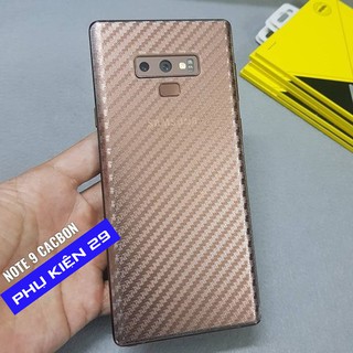 [Samsung Note 7/Note FE/Note 8/Note 9/Note 10/Note 10 Plus/Note 10 Lite] Dán lưng 3D vân Cacbon - Carbon