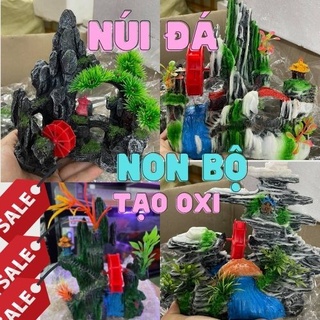 Mô hình núi đá , thác nước , hòn non bộ bán cạn trang trí bể cá , phụ kiện thủy sinh | shopee cá cảnh hưng nguyễn