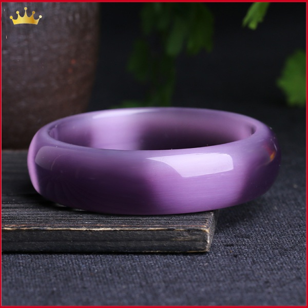 Vòng Đeo Tay May Mắn Đính Đá Opal Tím Phối Hoa Anh Đào Dành Cho Nữ