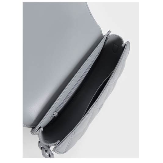 Túi Ví CNK GABINE XANH CHẦN Ô saddle bag đeo vai/ xách tay hàng hiệu cao cấp