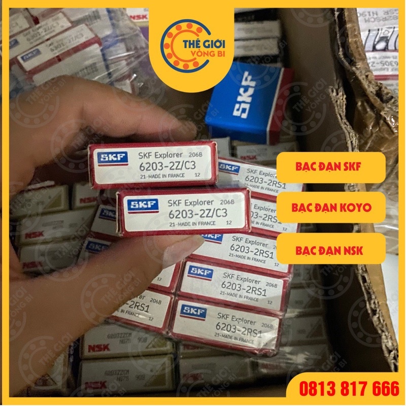 Vòng bi bạc đạn SKF 6203