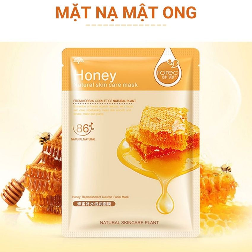 Mặt nạ giấy dưỡng da Mật Ong thải độc kiểm soát dầu giảm thâm nám chăm sóc tái tạo giúp da trắng hồng Kho Sỉ Sài Thành