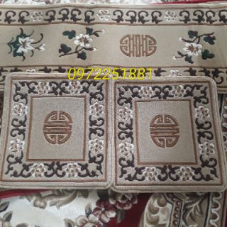 Bộ thảm ghế len chữ thọ cao cấp