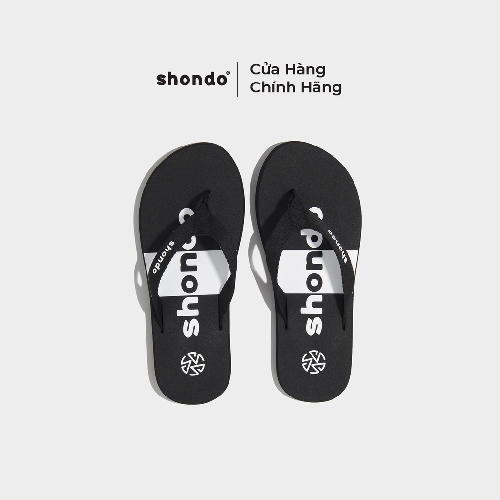 Dép Flippy Thời Trang Shondo Đen Trắng FLP1010