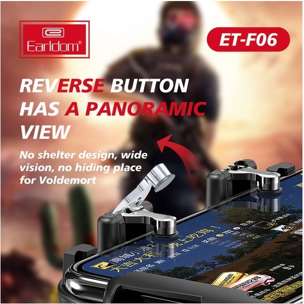 🛑CHÍNH HÃNG EARLDOM🛑 Tay Cầm Chơi Game Tản Nhiệt Điện Thoại & Phụ Kiện Nút Bắn PUBG Chơi Liên Quân PUG MOBA LOL