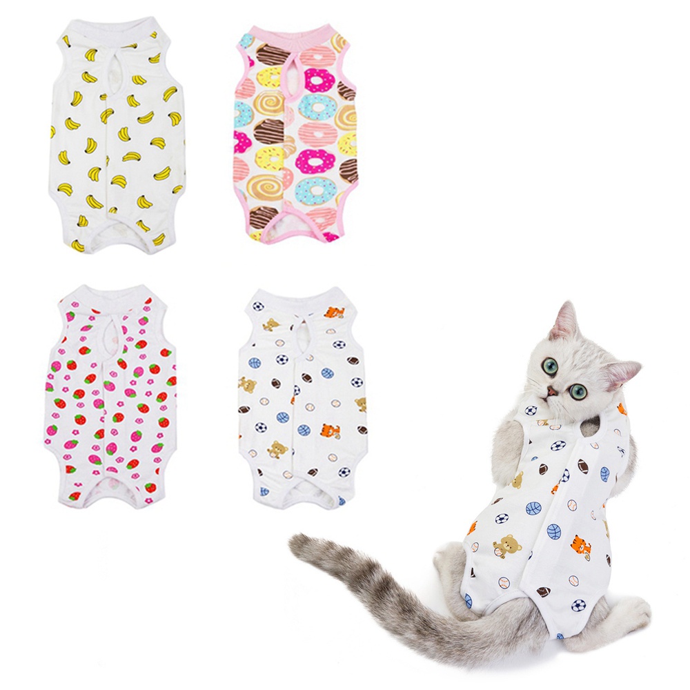 YIYU Áo Mặc Mềm Mại Thoáng Khí Chống Chó Mèo Sau Phẫu Thuật Size S-Xl