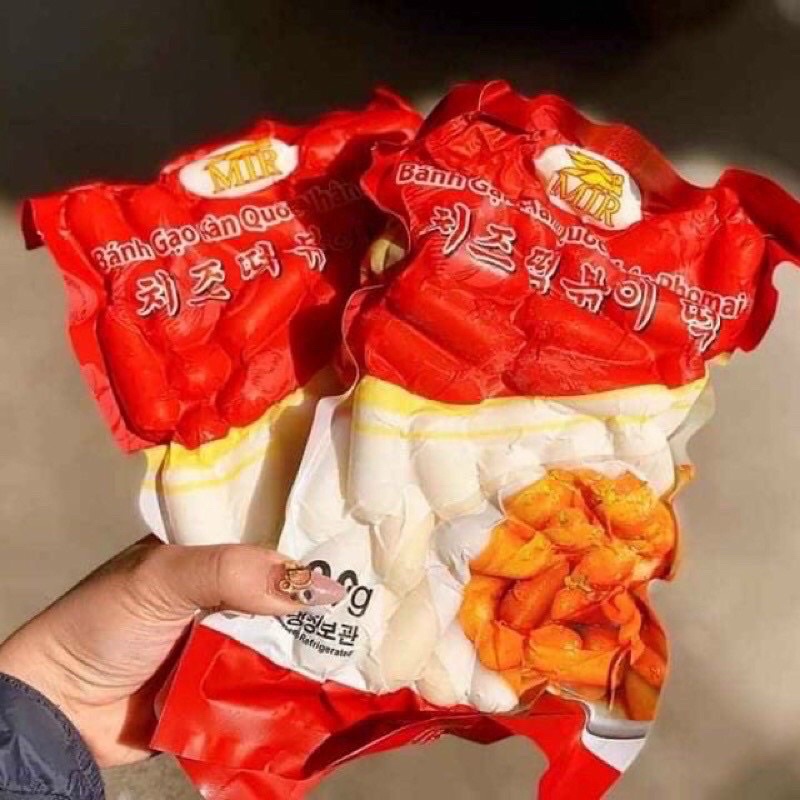 BÁNH GẠO NHÂN PHÔ MAI HÀN QUỐC GÓI 500G