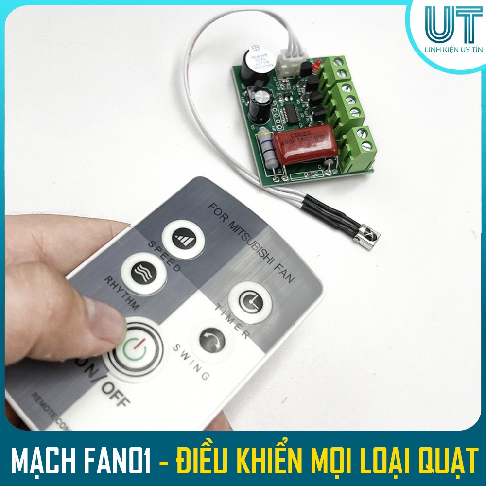 Mạch điều khiển quạt từ xa QT-311 và QTX-5K1 bản 2022 - FAN01 điều khiển quạt cây và treo tường - Hồng ngoại 10 mét
