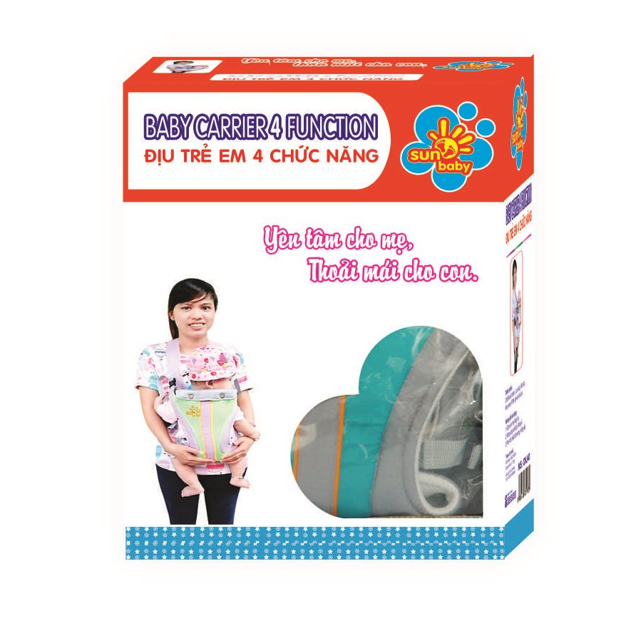 Địu Em Bé 4 Tư Thế Cao Cấp Sunbaby