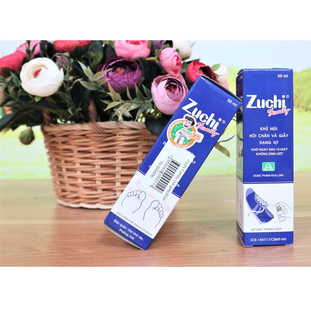 Zuchi family - Khử mùi hôi chân và giầy dạng xịt ( 50 ml )