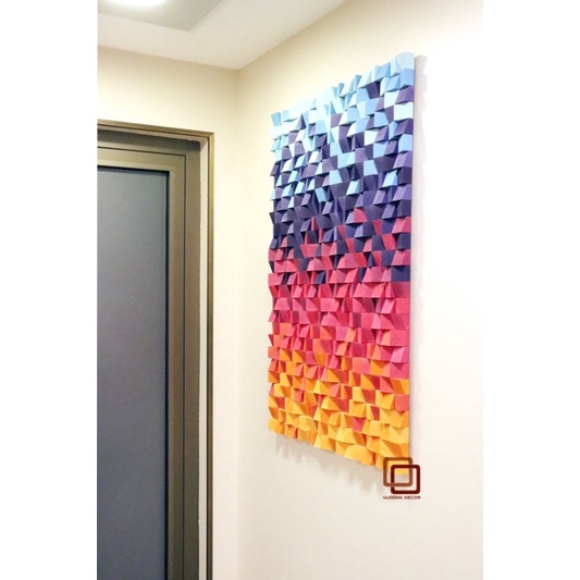 Tranh gỗ trang trí 3D SẮC MÀU NỔI BẬT  -
