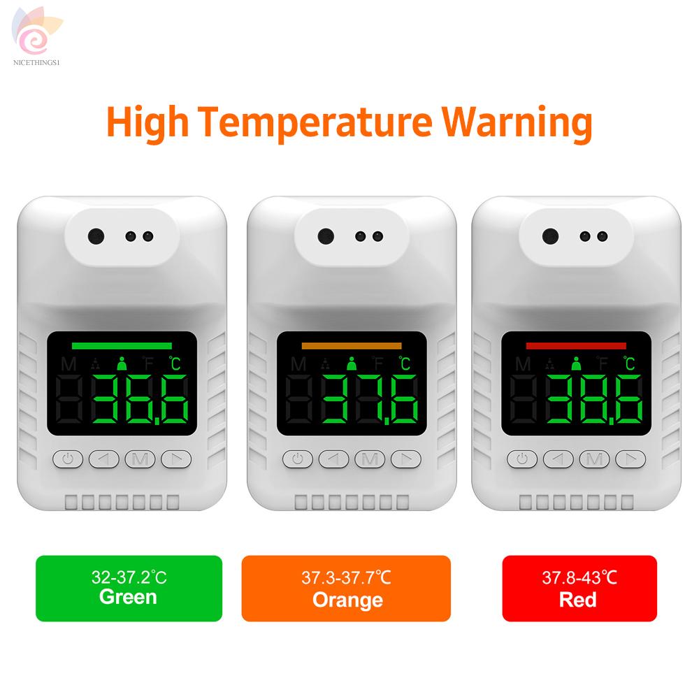 ET Non-contact Infrared Thermometer High-precision Automatic Induction Thermometer Support ℃/℉ Switch 6 Languages Voice Broadcast