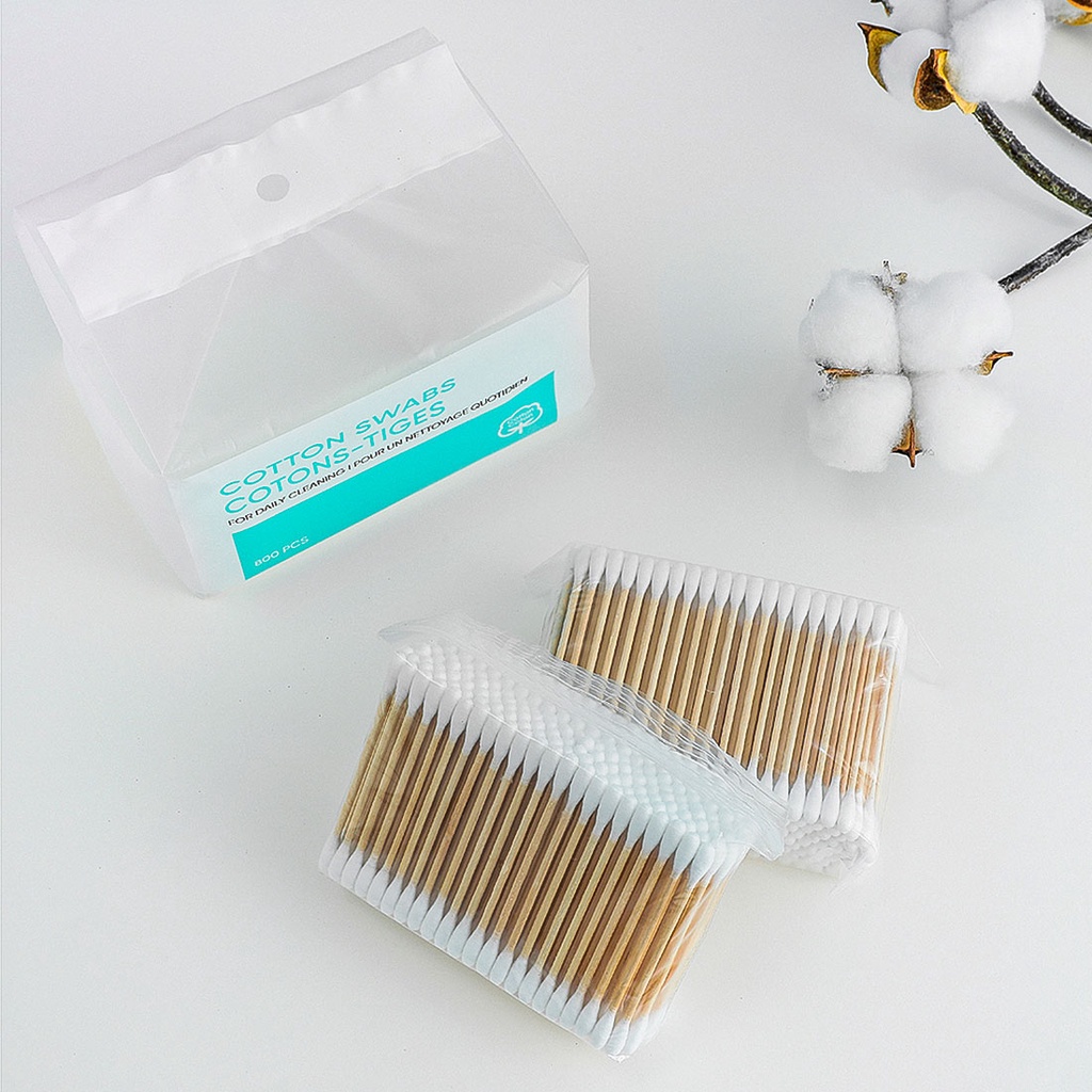 Tăm bông Miniso  Wooden Stick Cotton Swabs