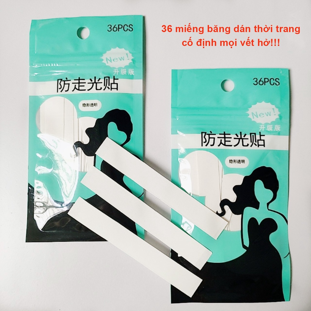 Miếng dán quần áo chống hở - Băng dính thời trang cố định quần áo (túi 36 miếng)