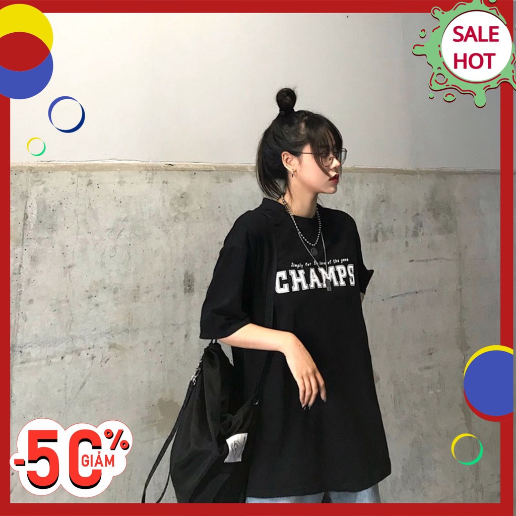 Áo thun nam nữ unisex tay lỡ Champ Cosistudio, áo phông form rộng oversize tay lỡ phong cách siêu chất | BigBuy360 - bigbuy360.vn