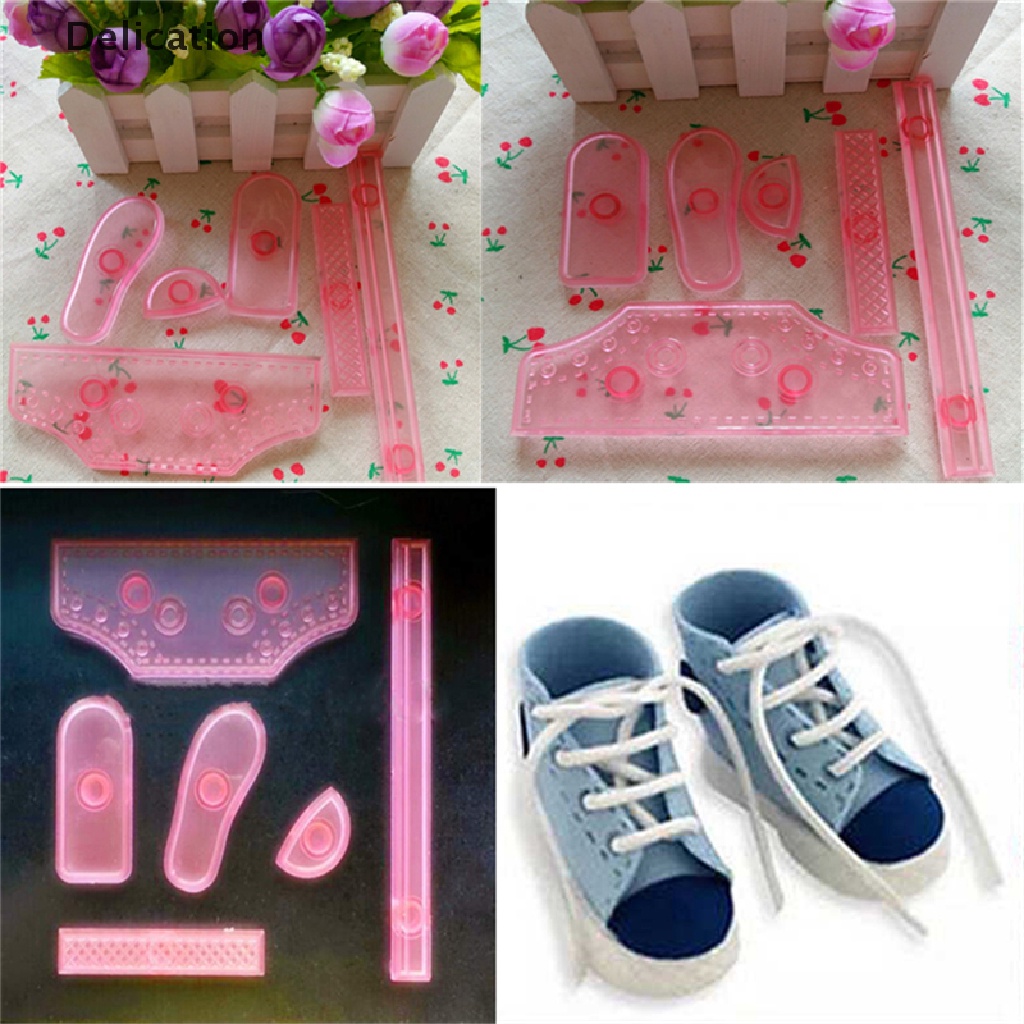 Set 6 khuôn cắt tạo hình giày sneaker trang trí bánh