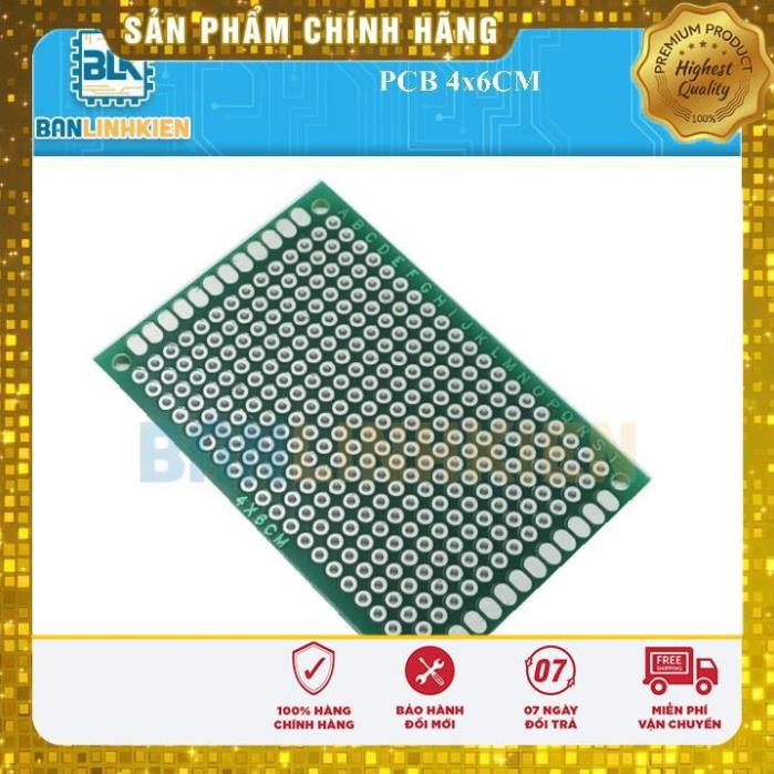 Phíp Đồng Đục Lỗ PCB 5x7Cm