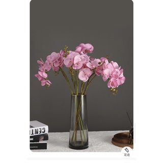 CÀNH LAN HỒ ĐIỆP 2 NHÁNH [Hoa lụa cao cấp Lachance ]