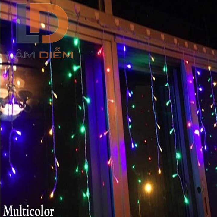 Đèn trang trí Dây đèn LED nhấp nháy  màn rèm trang trí 3m thả xen kẻ