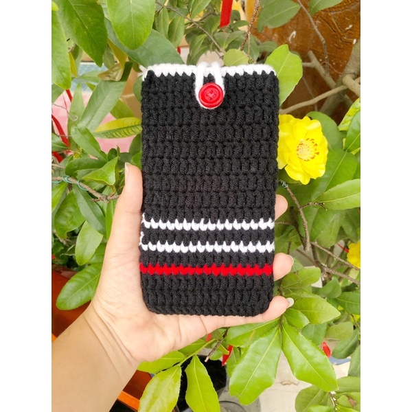 Túi len đựng điện thoại có nút gài 9cmx16,5cm