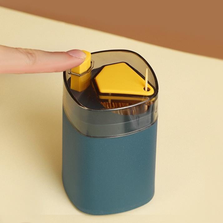 lọ tăm - lọ đựng tăm nút bấm tự động, hộp đựng tăm nút bấm chất liệu nhựa cao cấp sang trọng
